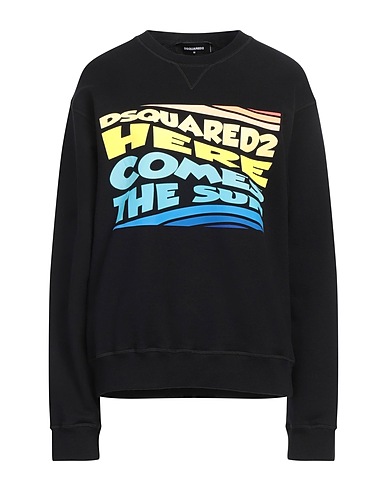 DSQUARED2 Sweatshirt Black 100% Cotton, Elastane