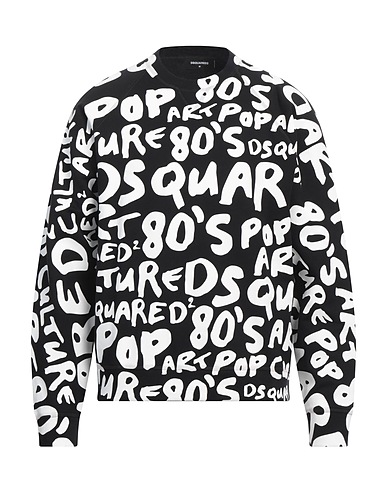 DSQUARED2 Sweatshirt Black 100% Cotton, Elastane