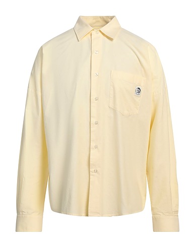 DIESEL Solid colour shirt Pastel yellow 100% Cotton