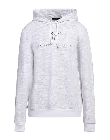 GIUSEPPE ZANOTTI Hooded track jacket White 100% Cotton