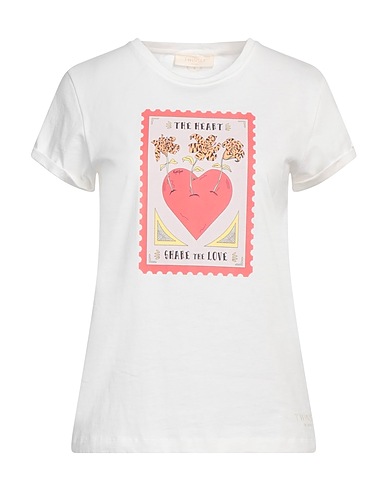 TWINSET T-shirt White 100% Cotton, Lyocell