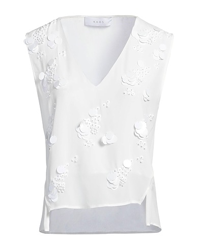 KAOS Top White 70% Viscose, 30% Silk