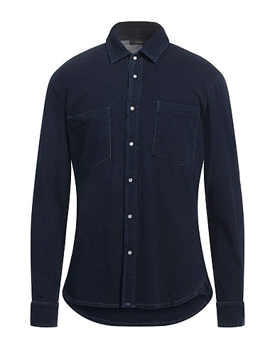 KAOS Solid color shirt Blue 95% Cotton, 5% Elastane