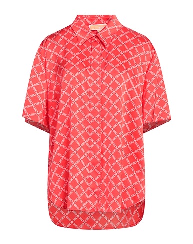 MICHAEL MICHAEL KORS Patterned shirts & blouses Tomato red 84% Recycled polyester, 16% Polyester