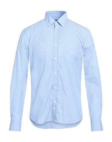 KOIKE Solid colour shirt Sky blue 100% Cotton