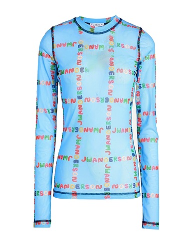 JW ANDERSON T-shirt Azure 95% Recycled polyester, 5% Elastane