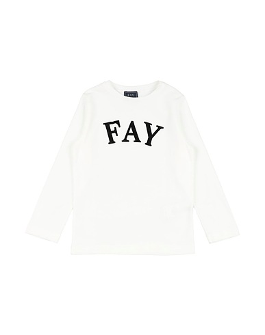 FAY T-shirt White 90% Cotton, 10% Elastane