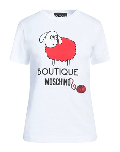 BOUTIQUE MOSCHINO T-Shirt Weiß 100% Baumwolle