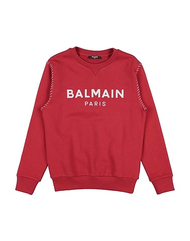 BALMAIN Felpa Mattone 100% Cotone, Elastan