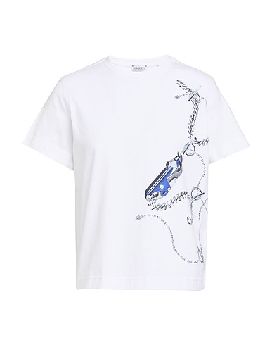 BURBERRY T-shirt White 100% Cotton, Elastane