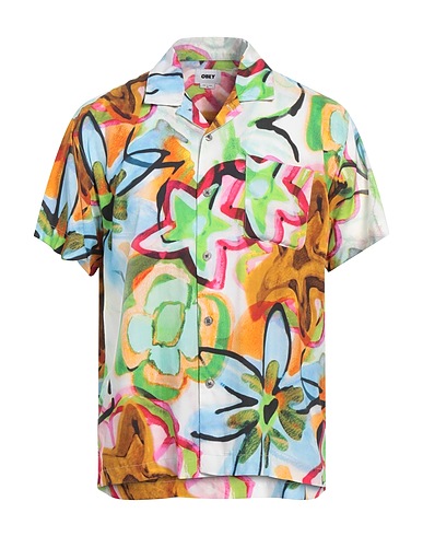 OBEY Patterned shirt Lime green 100% Viscose