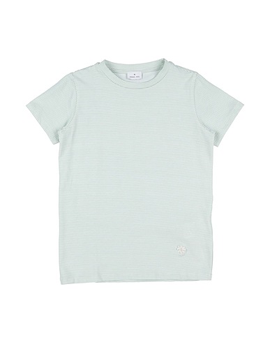 MANUEL RITZ T-shirt Light green 96% Cotton, 4% Elastane