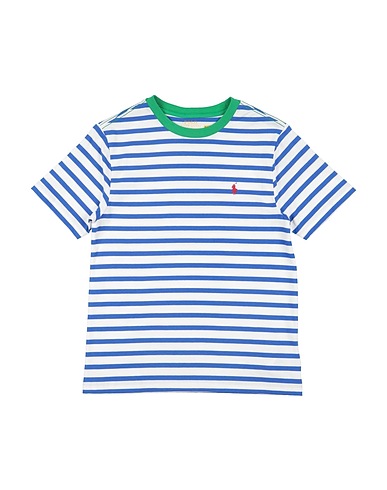 POLO RALPH LAUREN T-shirt Striped Cotton Jersey Ringer Tee
 Blue 100% Cotton