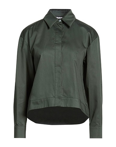 MAX MARA Solid color shirts & blouses Dark green 100% Cotton