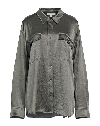 MICHAEL MICHAEL KORS Solid colour shirts & blouses Military green 86% Triacetate, 14% Polyester