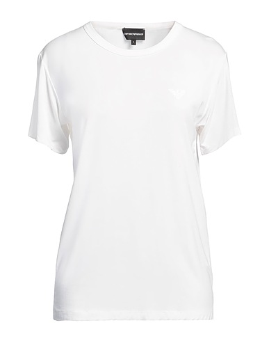 EMPORIO ARMANI Basic T-shirt White 90% Viscose, 10% Elastane