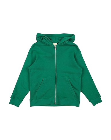 EMPORIO ARMANI Hooded track jacket  Green 100% Cotton, Elastane