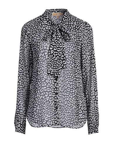 MICHAEL MICHAEL KORS Patterned shirts & blouses Black 55% Recycled polyester, 45% Polyester
