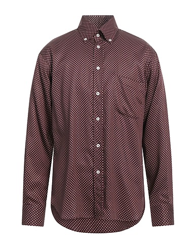 TOM FORD Patterned shirt Chocolate brown 100% Lyocell