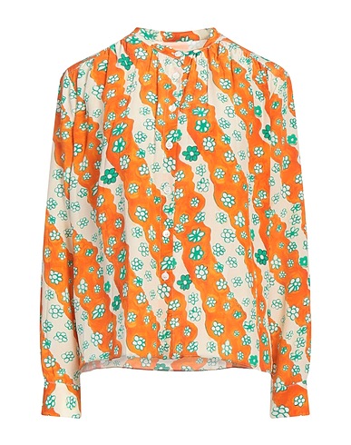 MARNI Floral shirts & blouses Orange 100% Silk