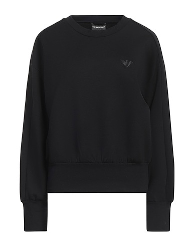 EMPORIO ARMANI Sweatshirt Black 48% Polyester, 47% Viscose, 5% Elastane