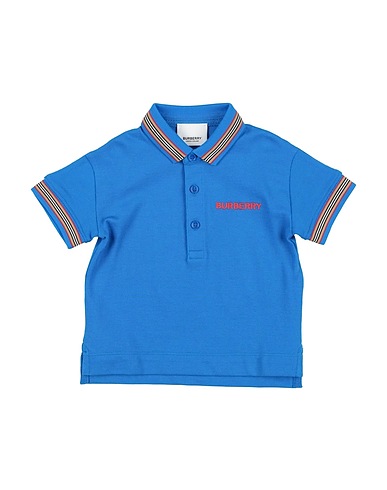 BURBERRY Polo Azzurro 100% Cotone, Poliammide, Elastan