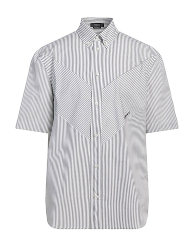 VERSACE Gestreiftes Hemd Weiß 100% Baumwolle