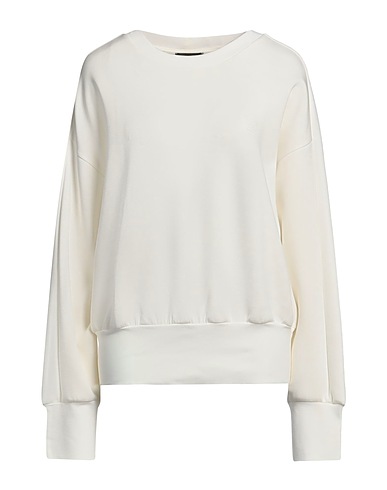 EMPORIO ARMANI Sweatshirt Ivory 51% Viscose, 42% Polyester, 7% Elastane, Cotton