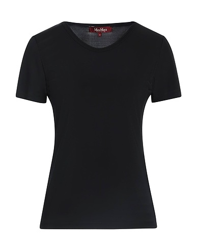 MAX MARA STUDIO Basic T-Shirt Black 91% Viscose, 9% Elastane