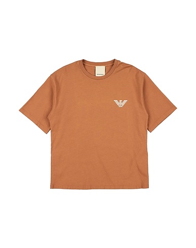 EMPORIO ARMANI T-shirt Camel Organic cotton