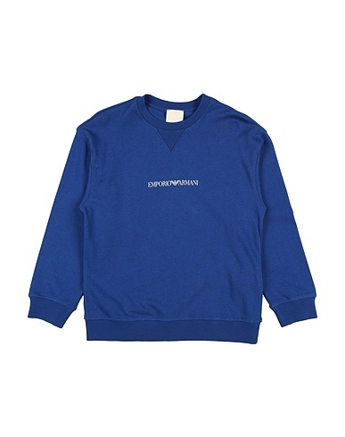 EMPORIO ARMANI Sweatshirt Blue 100% Organic cotton, Elastane