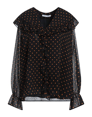 SAMSØE Φ SAMSØE Patterned shirts & blouses Black 100% Recycled polyester