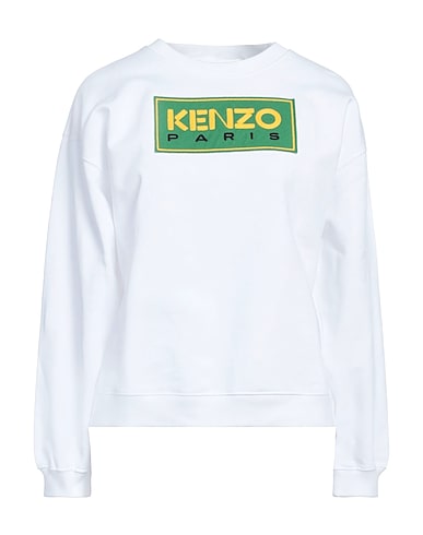 KENZO Felpa Bianco 100% Cotone, Elastan, Poliestere