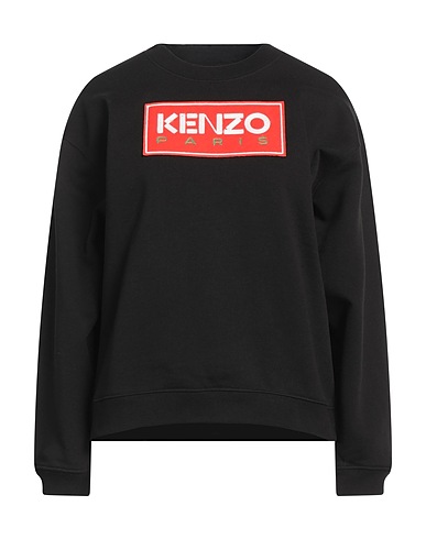 KENZO Felpa Nero 100% Cotone, Elastan, Poliestere