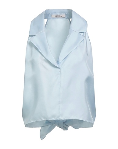DOROTHEE SCHUMACHER Top Celeste 100% Seta, Cotone, Viscosa, Poliammide