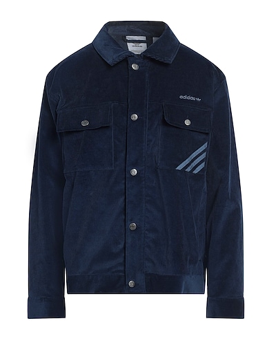 ADIDAS ORIGINALS Solid colour shirt Midnight blue 97% Cotton, 3% Elastane