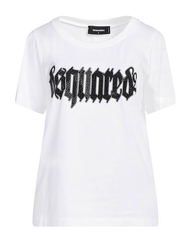 DSQUARED2 T-shirt White 100% Cotton, Elastane