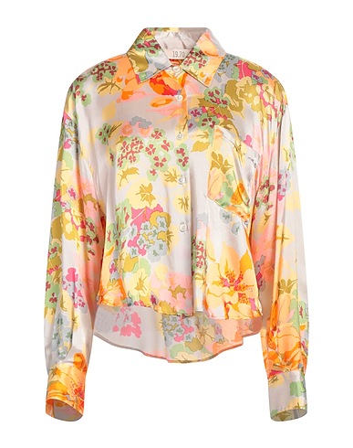 19.70 NINETEEN SEVENTY Floral shirts & blouses Light grey 100% Viscose