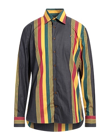 VIVIENNE WESTWOOD Striped shirt Marigold 96% Cotton, 4% Elastane