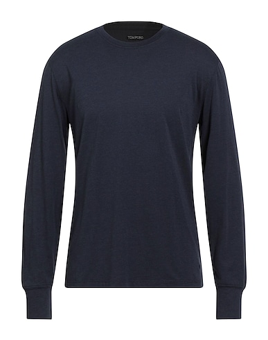TOM FORD Basic T-shirt Navy 67% Lyocell, 33% Cotton