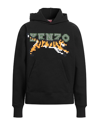 KENZO Hooded sweatshirt Black 99% Cotton, 1% Elastane, Polyester