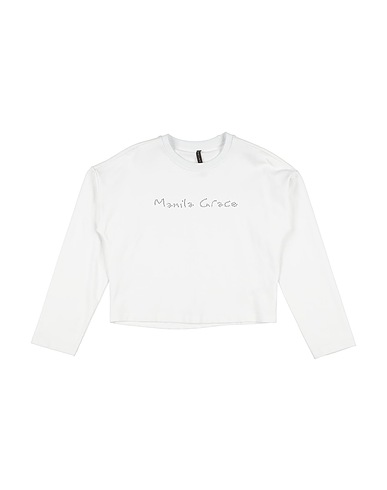 MANILA GRACE Sweatshirt White 95% Cotton, 5% Elastane