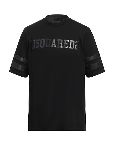 DSQUARED2 T-shirt Black 100% Cotton, Polyester, Polyurethane