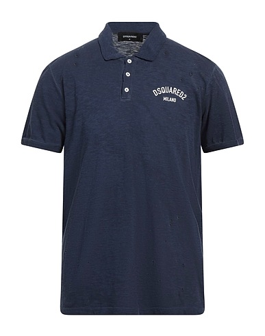 DSQUARED2 Polo shirt Navy 88% Cotton, 12% Viscose