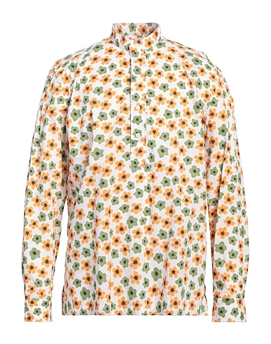 GIAMPAOLO Camicia fantasia Giallo ocra 100% Cotone