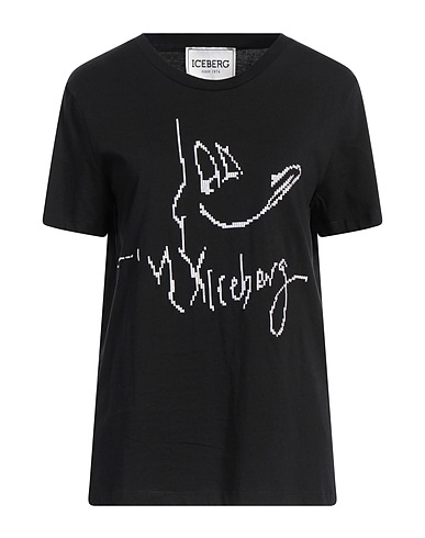 ICEBERG T-shirt Nero 100% Cotone