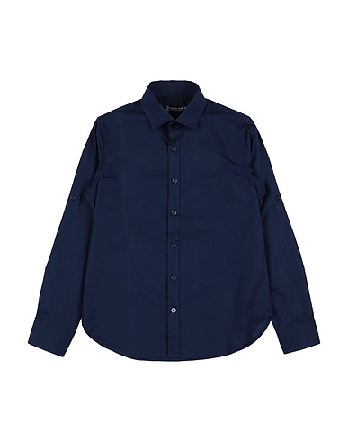 JECKERSON Solid colour shirt Midnight blue 97% Cotton, 3% Elastane