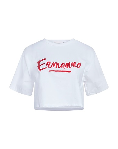 ERMANNO FIRENZE Crop top White 100% Cotton