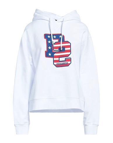 DSQUARED2 Hoodie Weiß 100% Baumwolle, Elastan
