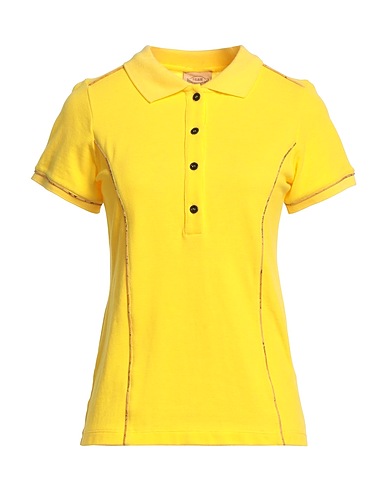 DONNAVVENTURA by ALVIERO MARTINI 1a CLASSE Polo shirt Yellow 100% Cotton, Elastane